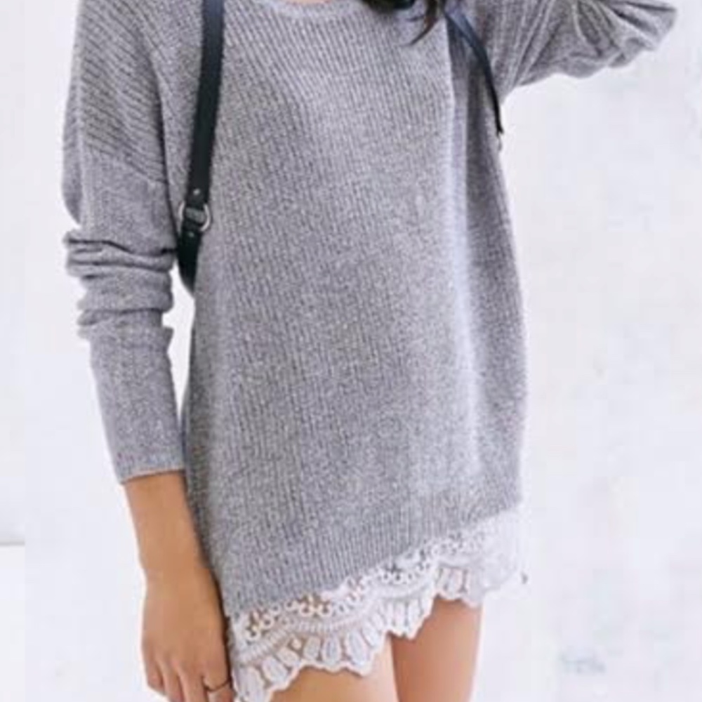 URBAN OUTFITTERS "Pins & Needles" Sweater w/ Lace